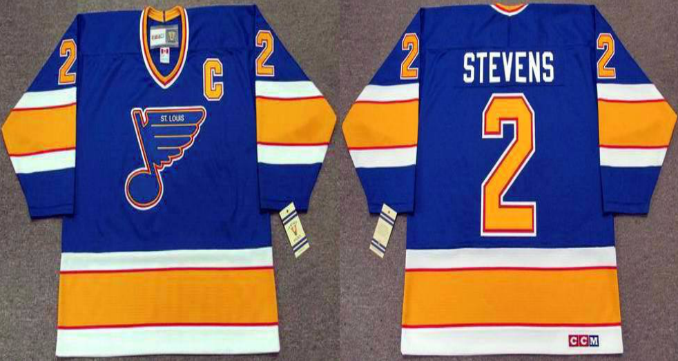 2019 Men St.Louis Blues #2 Stevens blue CCM NHL jerseys